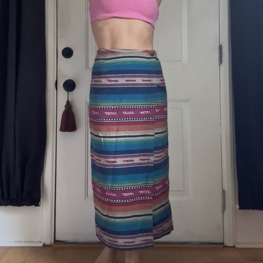 Vintage Southwestern Style Wrap Skirt - Picture 10 of 11